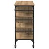 vidaXL Kitchen Trolley Artisan oak and Black 87.5 x 38.5 x 84.5 cm