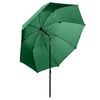 vidaXL Fishing Umbrella Dark Green 170T polyester with PA coating Large