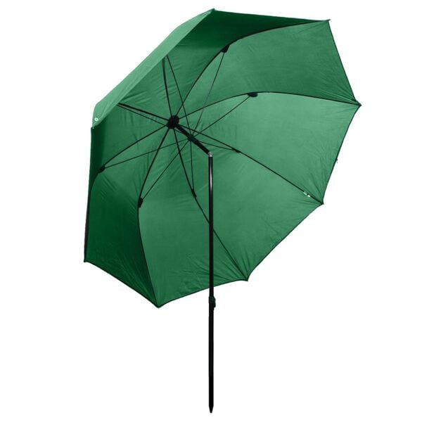 vidaXL Fishing Umbrella Dark Green 170T polyester with PA coating Large