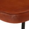 vidaXL Bar Stool Set of 2 Dark Brown Faux Leather Standard Industrial