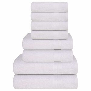 vidaXL Towel Set White 100% ring-spun cotton 11.8 x 19.7 in Towel Set