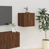 vidaXL Wall Mounted Tv Cabinet Set of 2 Brown Oak Engineered wood Medium