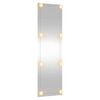 vidaXL Wall Mirror With Led Light Transparent Glass 11.8x39.4 in