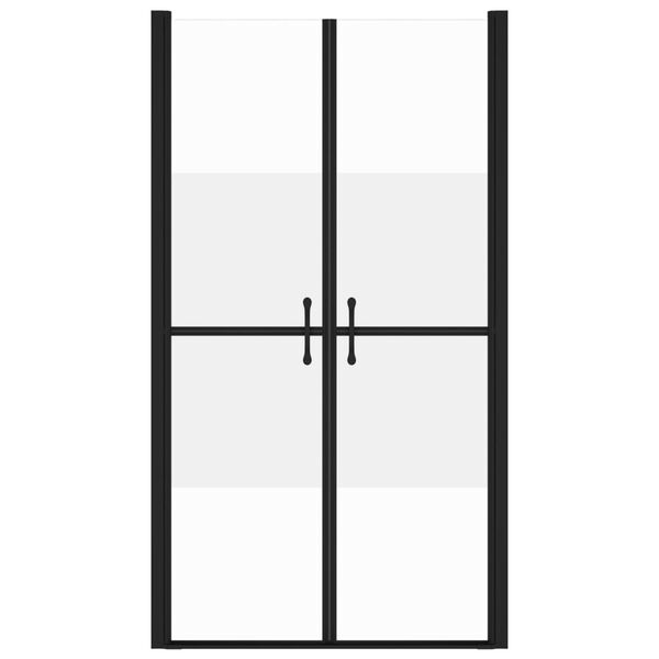 vidaXL Shower Door Half Frosted ESG (32.7"-33.9")x74.8"