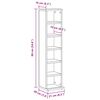 vidaXL CD Cabinet Old wood Engineered wood Compact CD Cabinet