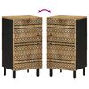 vidaXL Sideboard Black Solid mango wood, iron 15.7x13.2x29.5 in