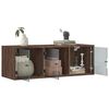 vidaXL Wall Cabinet with Glass Doors Brown Oak 40.2"x14.6"x13.8"