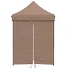 vidaXL Foldable Party Tent Pop-Up with 4 Sidewalls Brown