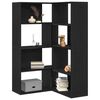 vidaXL Book Cabinet 2 pcs Black Oak 85 x 85 x 140 cm