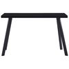 vidaXL Dining Table Black Tempered glass, steel 47.2 x 23.6 x 29.5 in