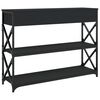 vidaXL Console Table Black Engineered wood 39.4 in x 11.0 in x 29.5 in