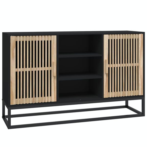 vidaXL Sideboard Black 41.3x11.8x25.6" Engineered Wood