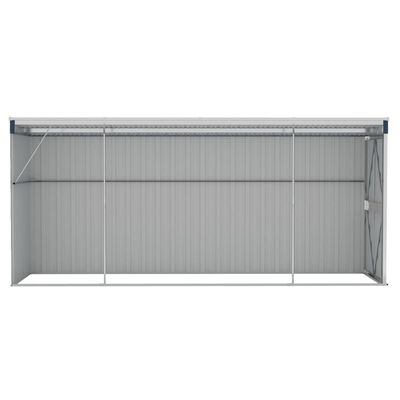 vidaXL Wall-mounted Garden Shed Anthracite 46.5"x150.4"x70.1" Steel