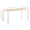 vidaXL Dining Set Natural, White, Black