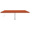 vidaXL Retractable Awning Orange and brown