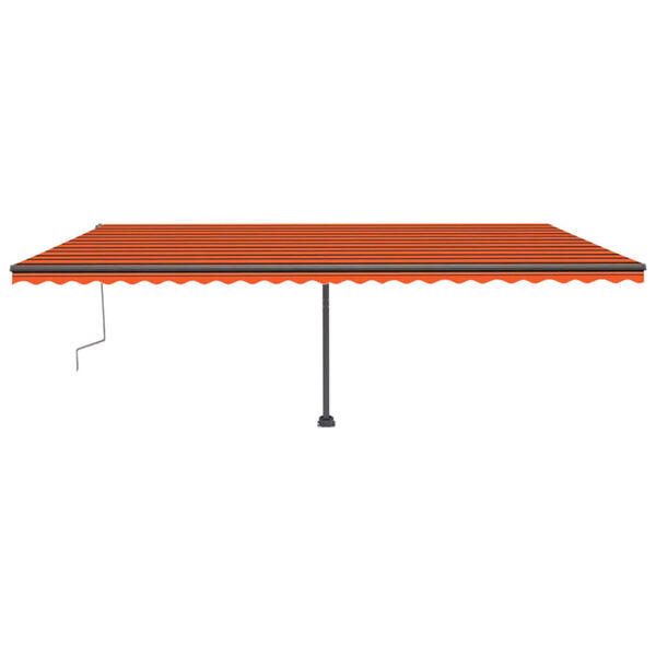 vidaXL Retractable Awning Orange and brown