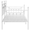 vidaXL Daybed Frame with Headboard White Twin Steel