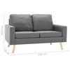 vidaXL Sofa Light grey 100% polyester, solid pine wood, rubberwood Medium