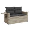 vidaXL Garden Sofa Set Light Grey PE Rattan 5 Piece Set