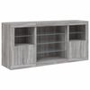 vidaXL Sideboard Grey Sonoma Engineered wood, glass Medium Sideboard