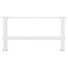 vidaXL Coffee Table Leg Set of 2 White Powder-Coated Steel Medium