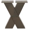 vidaXL Coffee Table Legs X-Shaped 2 pcs Natural Steel 11.8x(11.8-12.2)" Steel