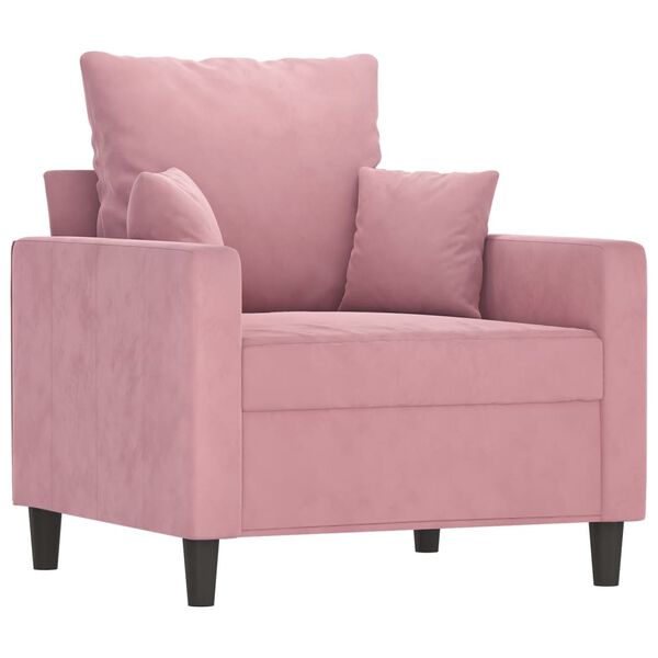 vidaXL Sofa Set Pink Velvet Large Must-Have Piece Sofa Set