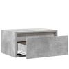 vidaXL Wall-mounted Bedside Cabinet Set of 2 Concrete gray Engineered wood