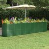 vidaXL Garden Raised Bed Green Powder-coated steel Large Durable