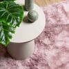 vidaXL Shaggy Rug Dusty Pink Polyester Large Foldable Rug