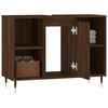 vidaXL Bathroom Cabinet Brown Oak Engineered Wood Medium