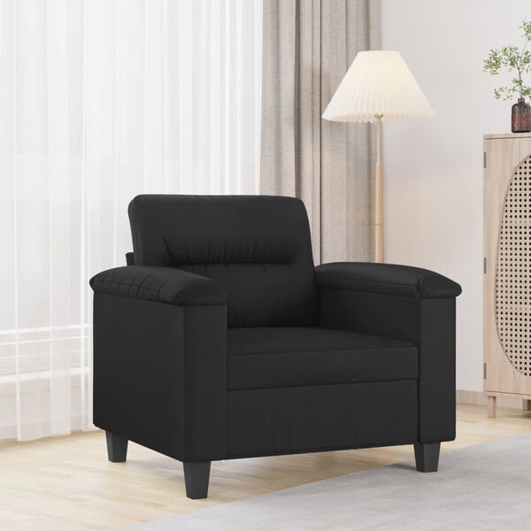 vidaXL Sofa Chair Black 23.6" Faux Leather