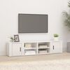 vidaXL TV Cabinet Set of 2 High Gloss White Engineered Wood Medium