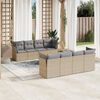 vidaXL Garden Sofa Set Mix Beige, Light Grey