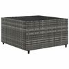 vidaXL Patio Sofa Set Set of 9 Gray PE rattan, powder-coated steel Large