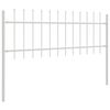 vidaXL Garden Fence White 11.9 x 0.6 m Powder-coated steel