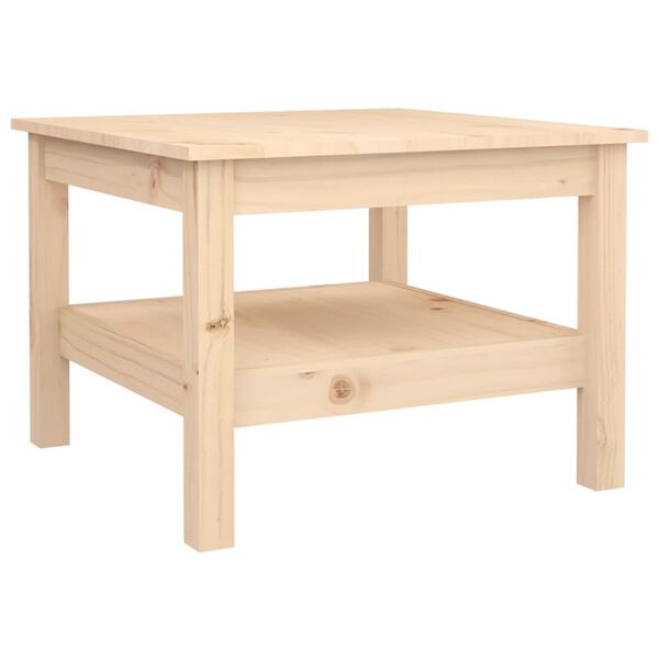 vidaXL Coffee Table Natural Pine Solid Pine Wood Medium Coffee Table