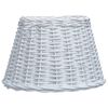 vidaXL Lamp Shade Wicker 15"x9.1" White