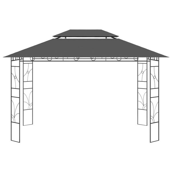 vidaXL Gazebo Anthracite Steel Large Portable Gazebo Rectangular