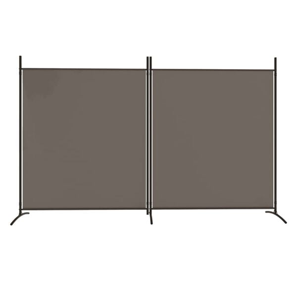 vidaXL 2-Panel Room Divider Anthracite 137"x70.9" Fabric