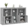 vidaXL Sideboard Concrete Grey Engineered wood, Glass Medium Sideboard