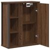 vidaXL Bathroom Wall Cabinet Brown oak Engineered wood, steel Medium