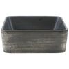 vidaXL Countertop Basin Black and Brown Rectangular 18.1x14.0x5.1" Ceramic