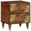 vidaXL Bedside Cabinet 2 pcs Honey Brown 15.75 x 12.99 x 18.11 in