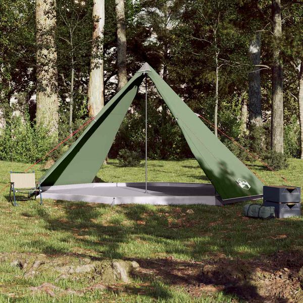 vidaXL Family Tent Tipi 8-Person Green Waterproof