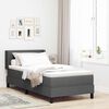 vidaXL Box Spring Bed with Mattress Dark gray 31.5" x 78.7