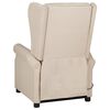 vidaXL Recliner Chair Cream 100% polyester, metal, plywood Single seat