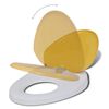 vidaXL Toilet Seats with Soft Close Lids 2 pcs Plastic White and Yellow