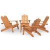 vidaXL Garden Lounge Set Natural wood Solid acacia wood Medium