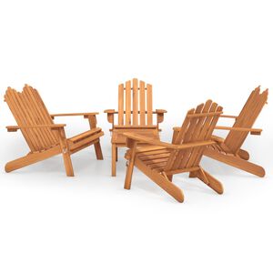 vidaXL Garden Lounge Set Natural wood Solid acacia wood Medium